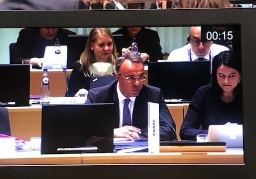 Ομιλία του Υπουργού Οικονομικών στο πλαίσιο του ECOFIN στις Βρυξέλλες | 8.11.2019