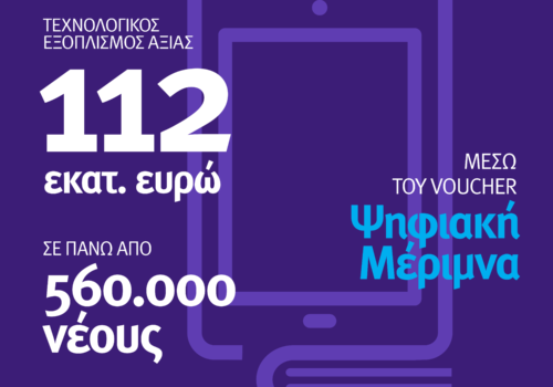 Τεχνολογικός εξοπλισμός ύψους 112 εκατ. ευρώ σε 560.000 νέους μέσω voucher | 15.12.2020