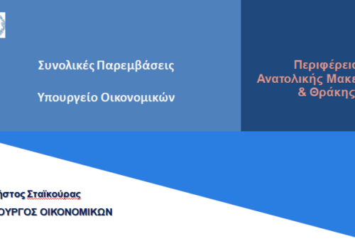 Τηλεδιάσκεψη ΥπΟικ με Βουλευτές και εκπροσώπους της Περιφέρειας Αν. Μακεδονίας & Θράκης | 12.3.2021