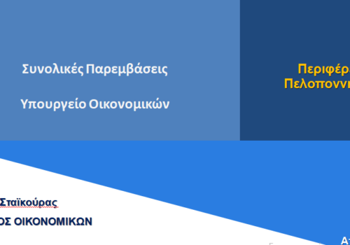 Τηλεδιάσκεψη του ΥπΟικ με εκπροσώπους της Τοπ. Αυτοδιοίκησης και Παραγωγικών Φορείς της Π. Πελοποννήσου | 8.4.2021