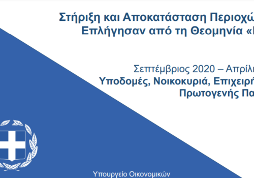 Ιανός: Παρουσίαση από τον ΥπΟικ στοιχείων για την υλοποίηση των μέτρων στήριξης και αποκατάστασης | 19.4.2021
