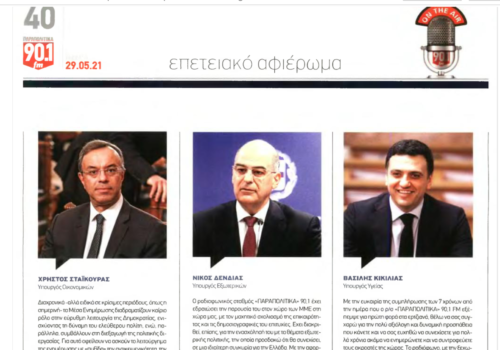 Μήνυμα Υπουργού Οικονομικών για τα 7 χρόνια του ρ/σ Παραπολιτικά 90,1 | 29.5.2021