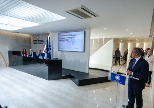 Ο Χρ. Σταϊκούρας στην παρουσίαση του κτιριακού προγράμματος του Υπουργείου Δικαιοσύνης | 21.10.2025