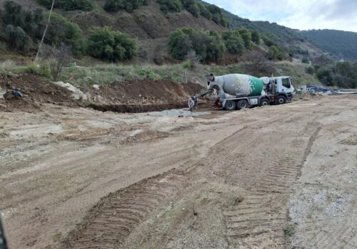 Μοσχοκαρυά: Κατασκευή ορθογωνικής υπέργειας δεξαμενής από οπλισμένο σκυρόδεμα